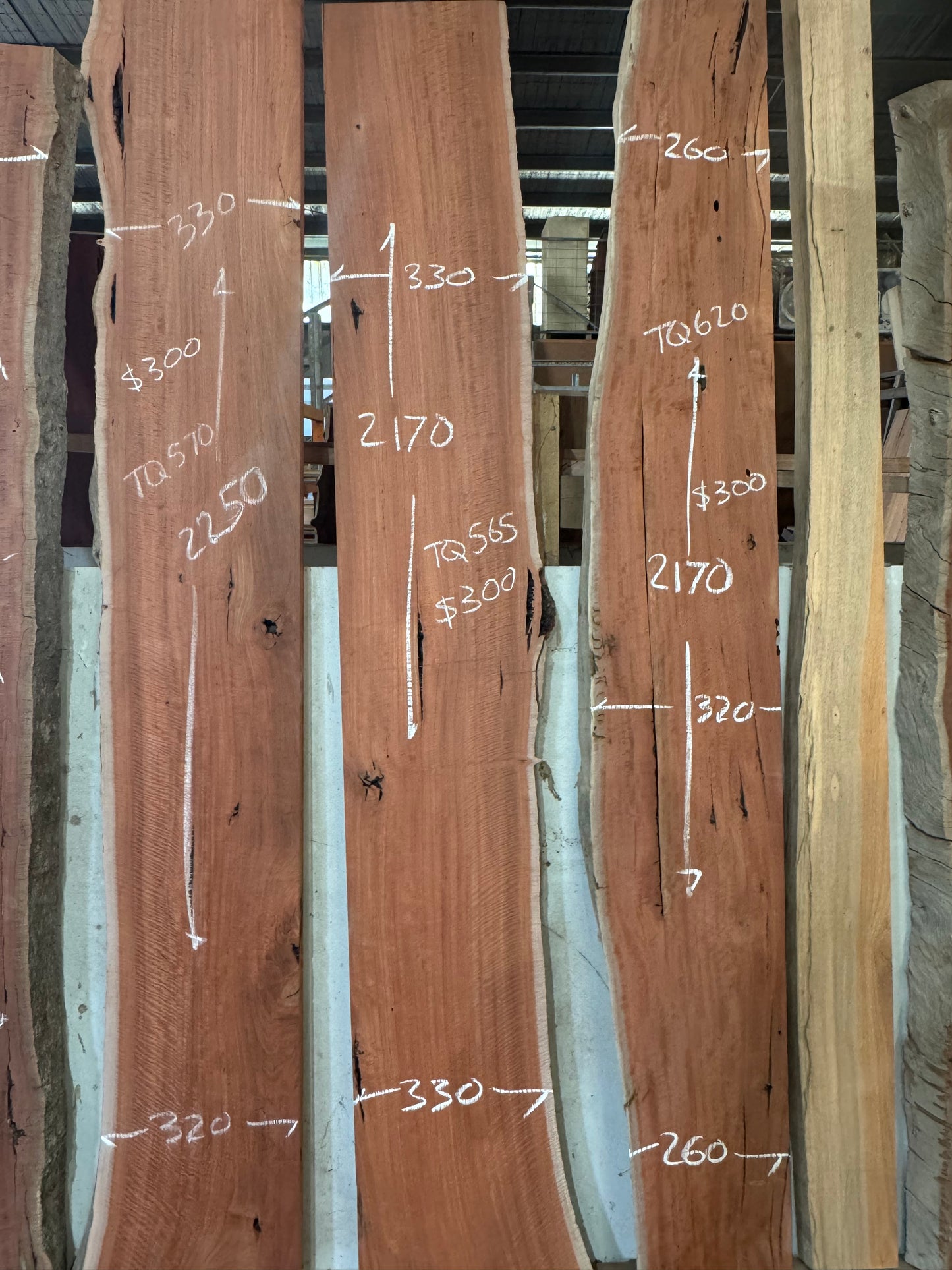 Red Gum Timber Slab Mantles