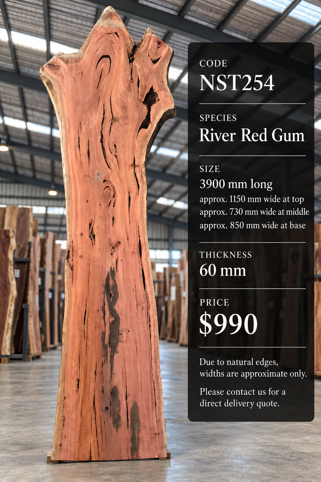 Red Gum Timber Slab