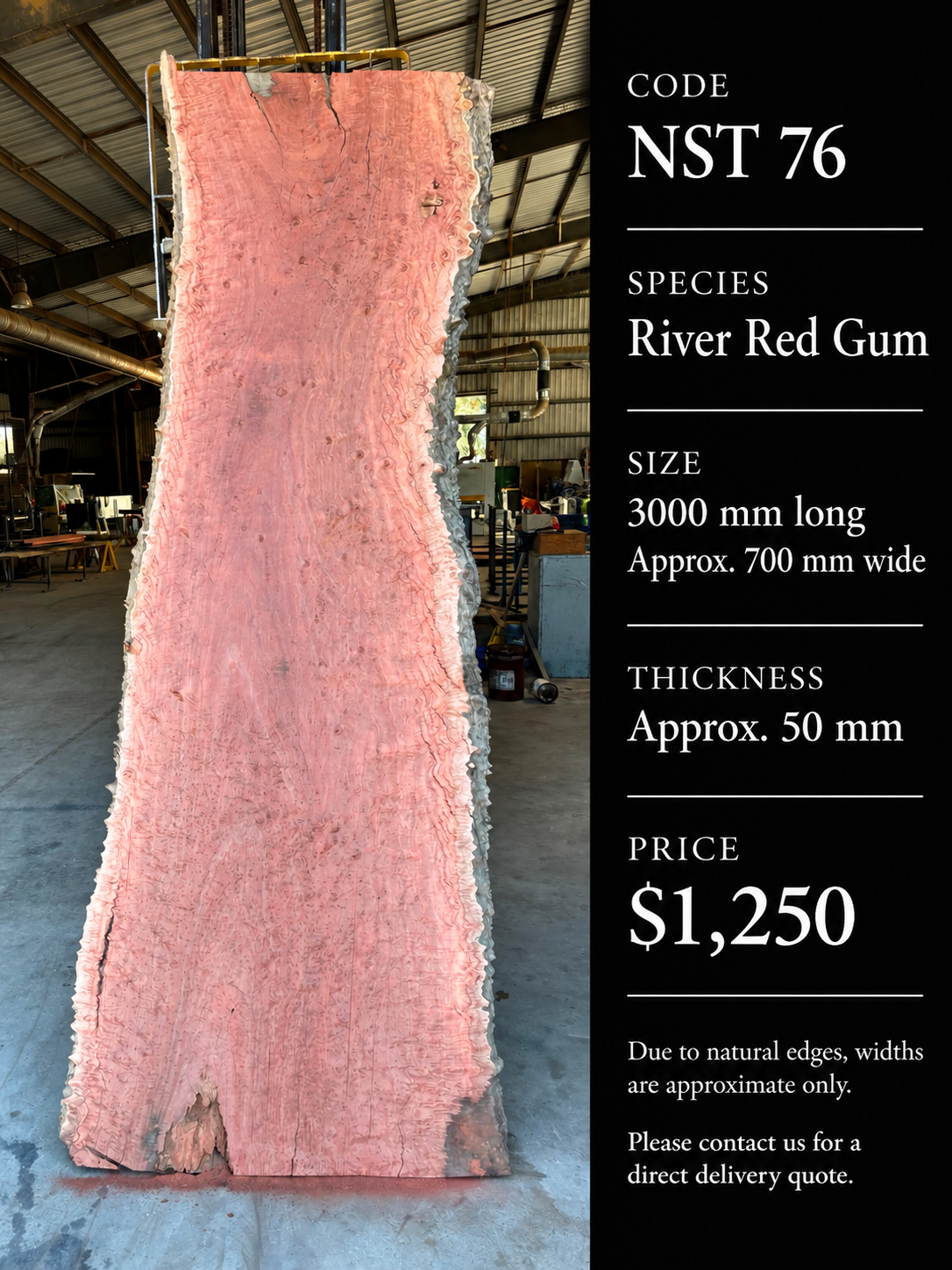 River Red Gum Timber Slab