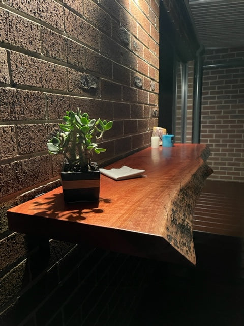 Red Gum Natural Edge Shelving