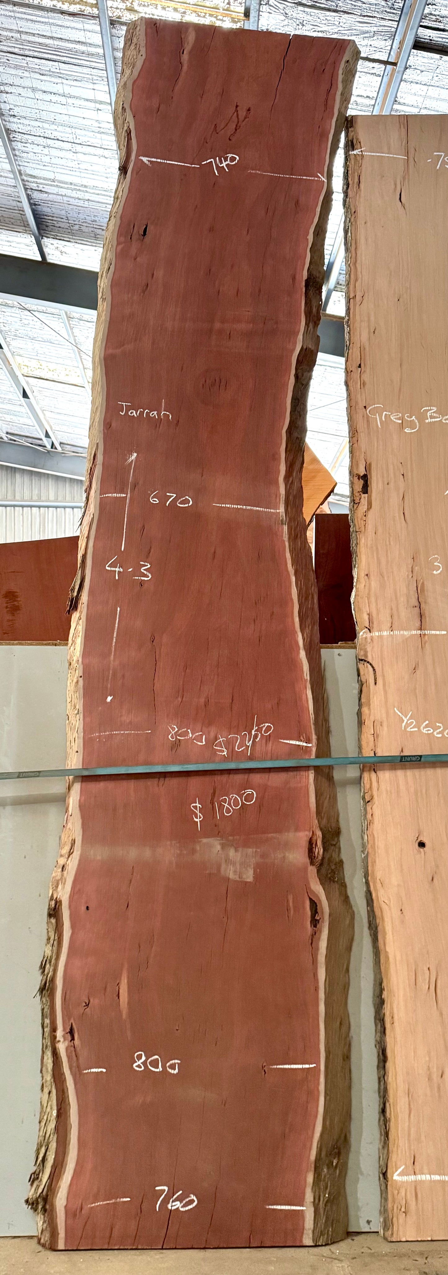 Western Australian Jarrah Timber Slab