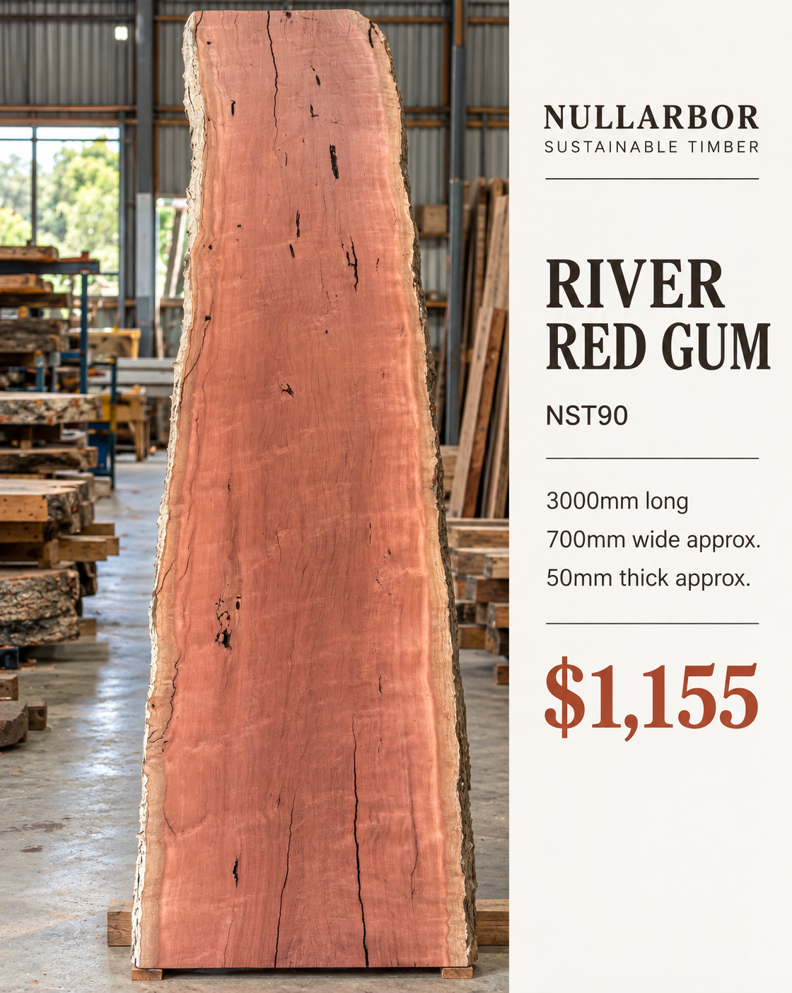 River Red Gum Timber Slab