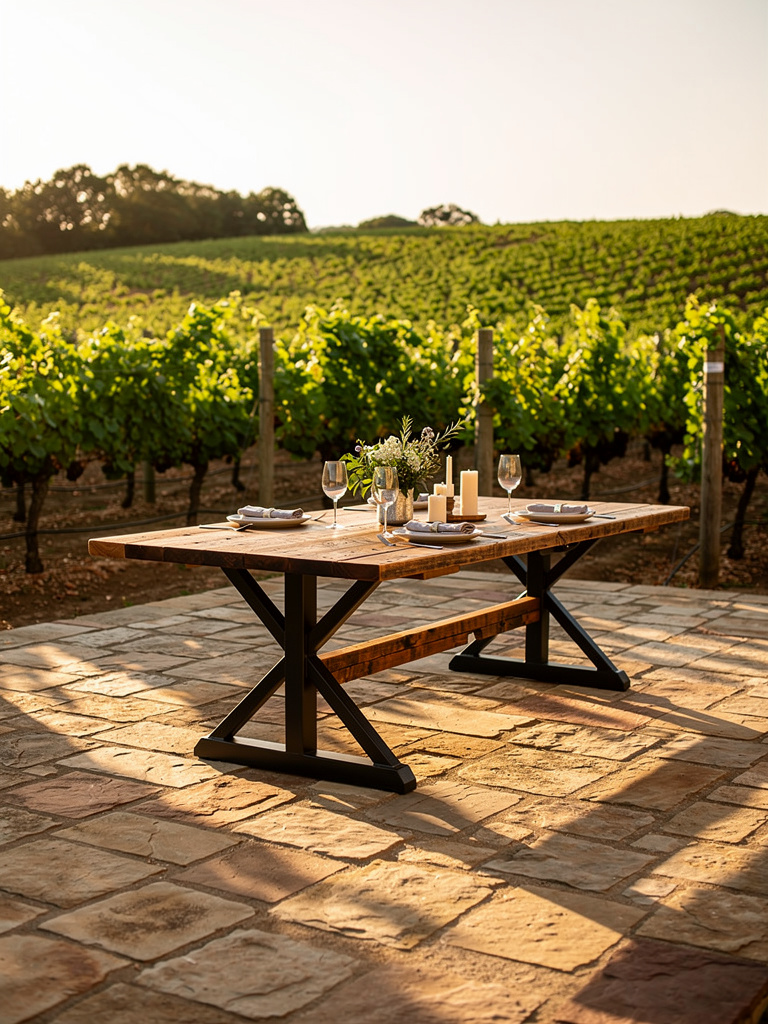 Textured Outdoor Table - Spotted Gum