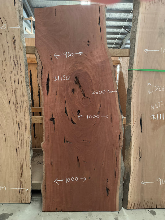 Red Gum Slab 2600mm x 950mm - 1100mm